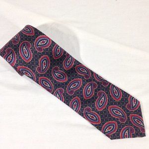 Gerard Philippe Mens Neck Tie 55"L x 3.5"W Blue/Red 100% Silk New